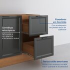 Cozinha Compacta 3 Peças 1 Aéreo 1 Balcão 1 Paneleiro Torre Q