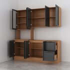 Cozinha Compacta 3 Peças 1 Paneleiro Duplo 1 Aéreo 1 Balcão S