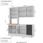 Cozinha Compacta 3 Peças 1 Paneleiro Duplo 1 Aéreo 1 Balcão S