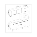 Cozinha Compacta 3 Peças 2 Nicho Para Forno Requinte Yescasa