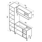 Cozinha Compacta 3 Peças 5 Portas 3 Gavetas Vitória Hecol Móv