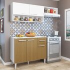 Cozinha Compacta 3 Peças 5 Portas Madri Espresso Móveis Branc