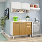 Cozinha Compacta 3 Peças 5 Portas Madri Espresso Móveis Branc