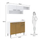 Cozinha Compacta 3 Peças 5 Portas Madri Espresso Móveis Branc