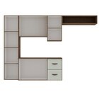 Cozinha Compacta 3 Peças 6 Portas 2 Gavetas Analu Espresso Mó