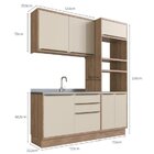 Cozinha Compacta 3 Peças 6 Portas 3 Gavetas Com Divisor De Ta