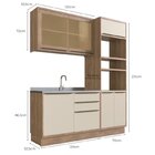 Cozinha Compacta 3 Peças 6 Portas 3 Gavetas Com Divisor De Ta