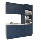 Cozinha Compacta 3 Peças 6 Portas 3 Gavetas Sevilha Azul Ório