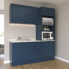 Cozinha Compacta 3 Peças 6 Portas 3 Gavetas Sevilha Azul Ório