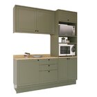 Cozinha Compacta 3 Peças 6 Portas 3 Gavetas Sevilha Verde Hil