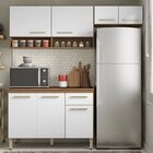 Cozinha Compacta 3 Peças 7 Portas 1 Gaveta Dama  Amêndola/bra