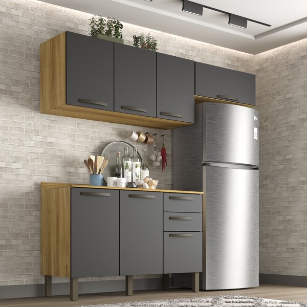 Cozinha Compacta 3 Peças 7 Portas 2 Gavetas Bella Sallêto Móv