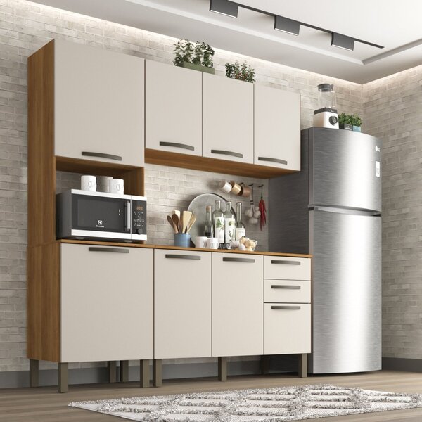 Cozinha Compacta 3 Peças 8 Portas 2 Gavetas Bella Sallêto Móv