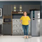 Cozinha Compacta 3 Peças 8 Portas Zafira  Cinamomo/grafite