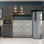 Cozinha Compacta 3 Peças 8 Portas Zafira  Cinamomo/grafite