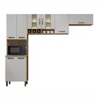 Cozinha Compacta 3 Peças 8 Portas Zafira  Cinamomo/off White