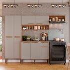 Cozinha Compacta 3 Peças 9 Portas 1 Gaveta Madri Cinamomo/off