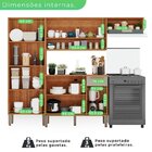 Cozinha Compacta 3 Peças 9 Portas 1 Gaveta Madri Cinamomo/off