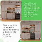Cozinha Compacta 3 Peças 9 Portas 1 Gaveta Madri Cinamomo/off