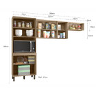 Cozinha Compacta 3 Peças 9 Portas Com Nicho Micro-ondas Sintr