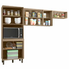 Cozinha Compacta 3 Peças 9 Portas Com Nicho Micro-ondas Sintr