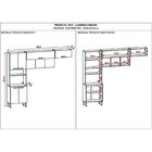 Cozinha Compacta 3 Peças 9 Portas Sem Balcão Urbane Freijó/su