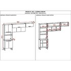 Cozinha Compacta 3 Peças 9 Portas Sem Balcão Urbane Freijó/va