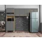 Cozinha Compacta 3 Peças  Sem Balcão 9 Portas Versalhes Freij