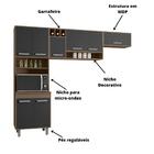 Cozinha Compacta 3 Peças Com 8 Portas E Paneleiro Duplo Barce