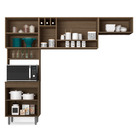 Cozinha Compacta 3 Peças Com 8 Portas E Paneleiro Duplo Barce