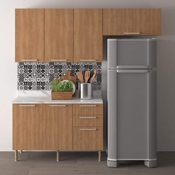Cozinha Compacta 3 Peças Com Armários E Balcão Com Tampo Multimóveis ...