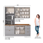 Cozinha Compacta 3 Peças Com Paneleiro Torre Quente Amy Casa