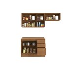 Cozinha Compacta 3 Peças Com Tampo Ciela  Canela