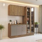 Cozinha Compacta 3 Peças Com Tampo E Cristaleira Botanic Nogu