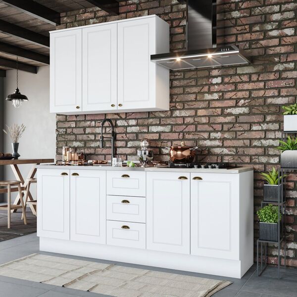 Cozinha Compacta 3 Peças Com Tampo Para Cooktop Emily Branco