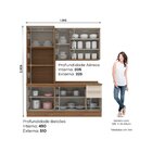 Cozinha Compacta 3 Peças Com Torre Quente Yasmin Espresso Móv