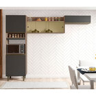 Cozinha Compacta 3 Peças E 5 Portas Com Nicho Micro-ondas Por