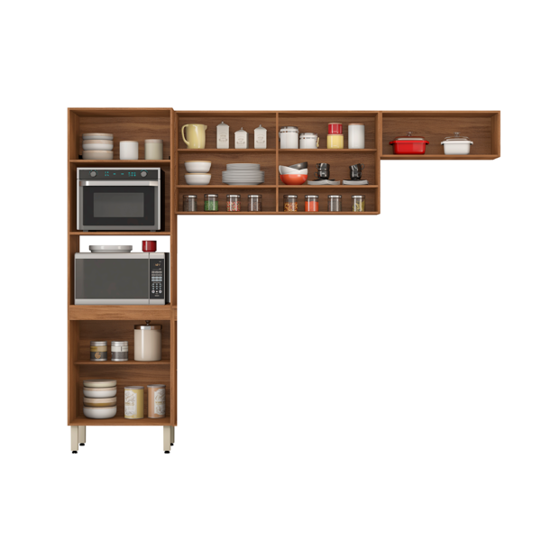 Cozinha Compacta 3 Peças Praga Amêndola Branco