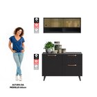 Cozinha Compacta 3 Portas 1 Gaveta Com Armário E Balcão Emíli