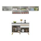 Cozinha Compacta 4 Pç C/ Armário E Balcão Mp3697 Veneza Gw Mu