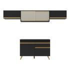 Cozinha Compacta 4 Pç C/ Armário E Balcão Mp3698 Veneza Gb Pr