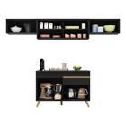 Cozinha Compacta 4 Pç C/ Armário E Balcão Mp3698 Veneza Gb Pr