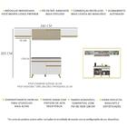 Cozinha Compacta 4 Pç C/ Armário E Balcão Mp3698 Veneza Gw Mu