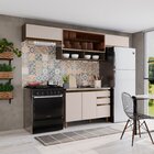 Cozinha Compacta 4 Peças 100% Mdf Aurora Espresso Móveis Duna