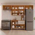 Cozinha Compacta 4 Peças 100% Mdf Divina Cinamomo / Off White