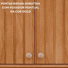 Cozinha Compacta 4 Peças 100% Mdf Divina Cinamomo/titânio