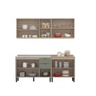 Cozinha Compacta 4 Peças 10 Portas 2 Gavetas Firenze  Avena T