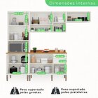 Cozinha Compacta 4 Peças 10 Portas 2 Gavetas Paris Branco