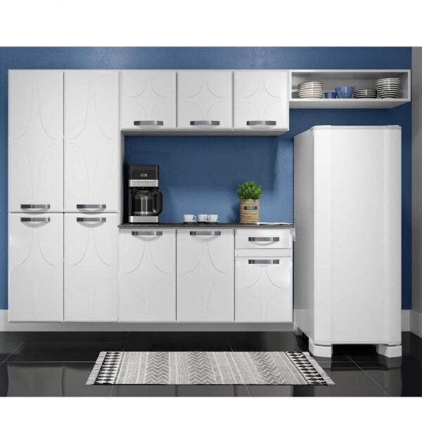 Cozinha Compacta 4 Peças 10 Portas Rubi Smart Espresso Móveis