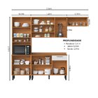 Cozinha Compacta 4 Peças 11 Portas 1 Gaveta Com Paneleiro Par